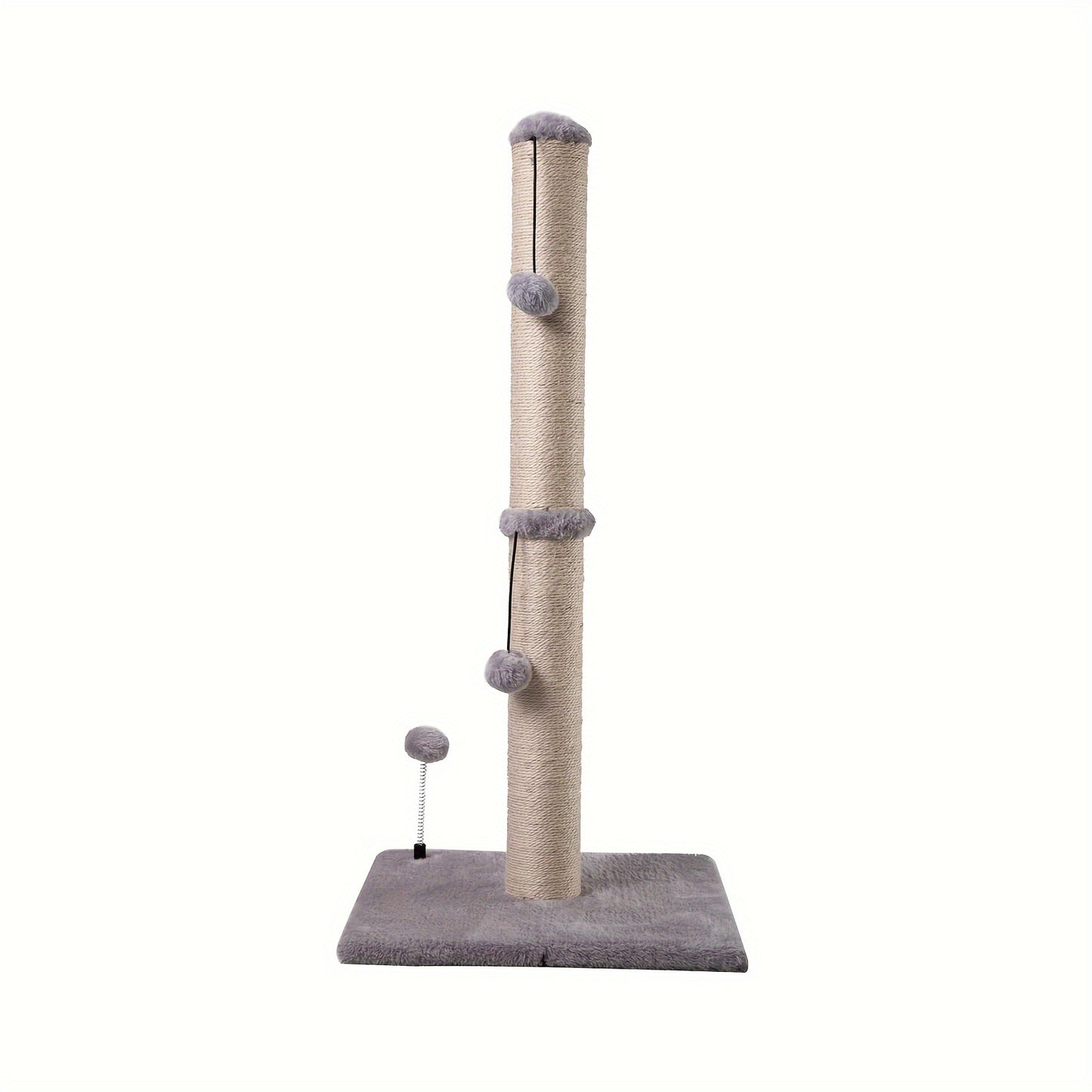 Ecoboom 34 Inch Tall Cat Scratching Post with Hanging Ball for Indoor Cats