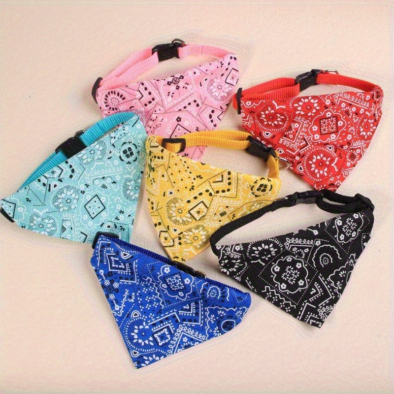 18 Pack Adjustable Dog and Cat Bandanas with Removable Bow Ties for Small Pets
