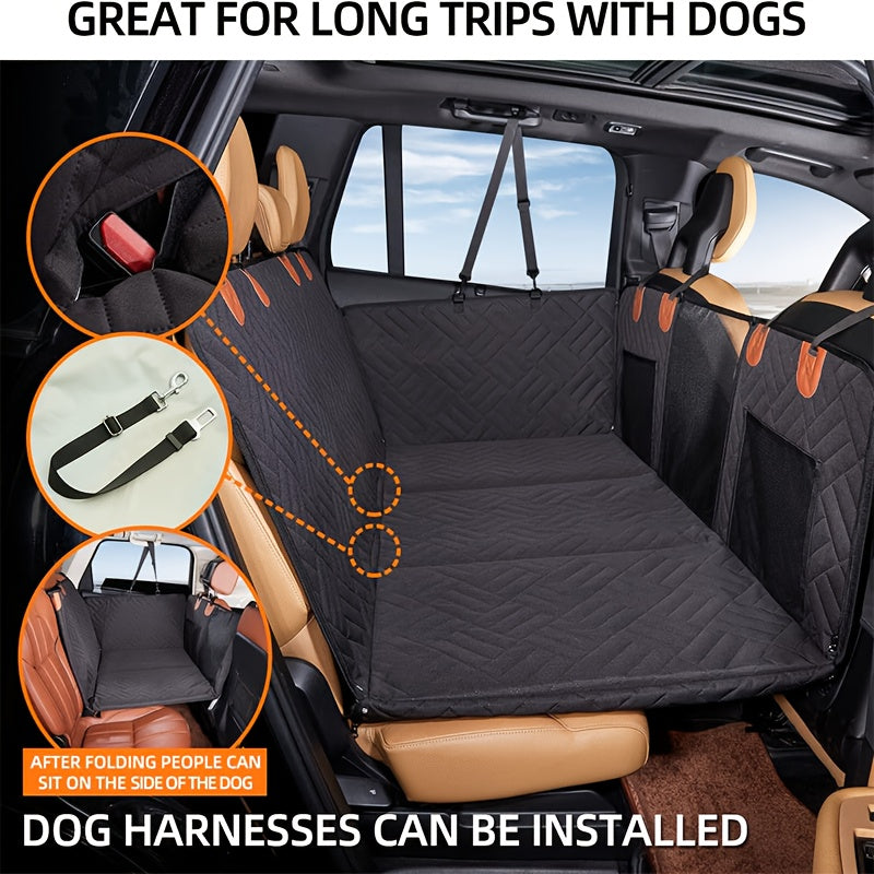 Heavy Duty Waterproof Dog Car Seat Extender with Non Slip Scratchproof Pet Protector