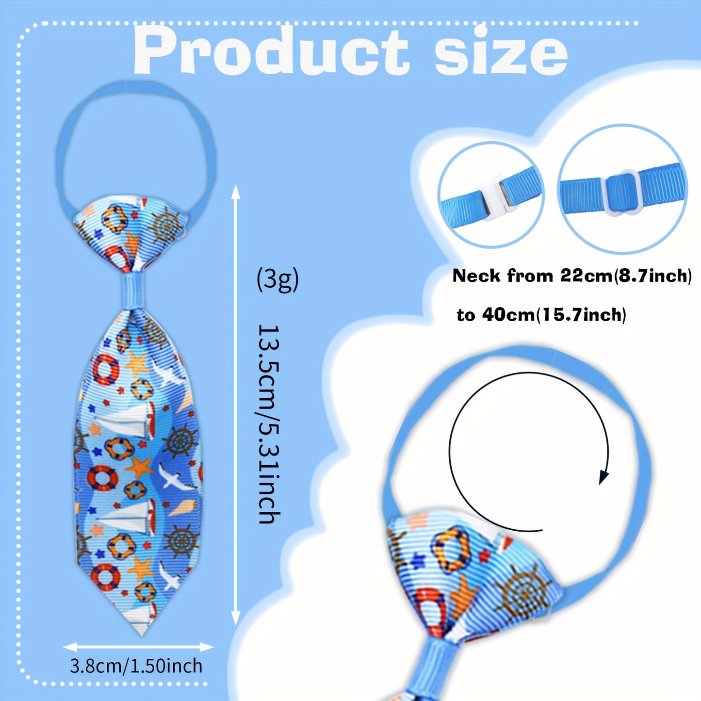 50 Pieces Adjustable Dog Bowties Multi Style Washable Pet Grooming Accessories in Mixed Colors