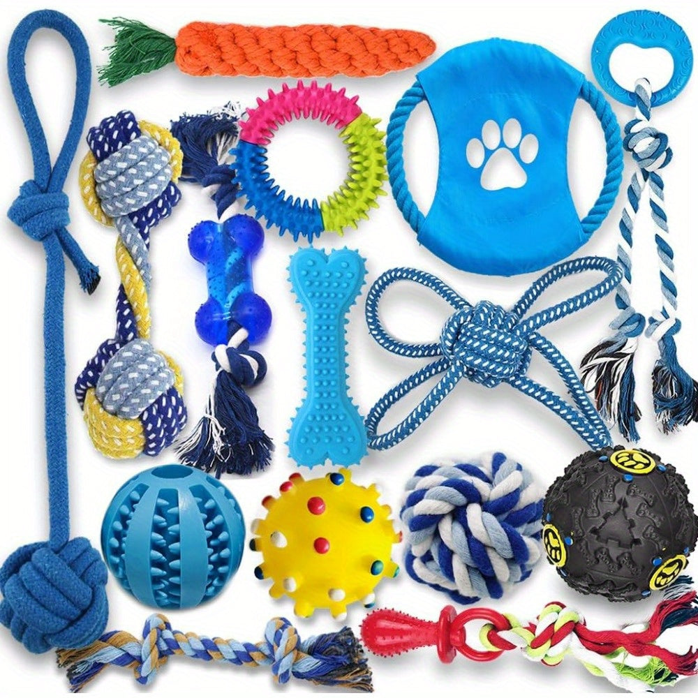 Durable Dog Chew Toys For All Breed Sizes Fabric Rope Tug