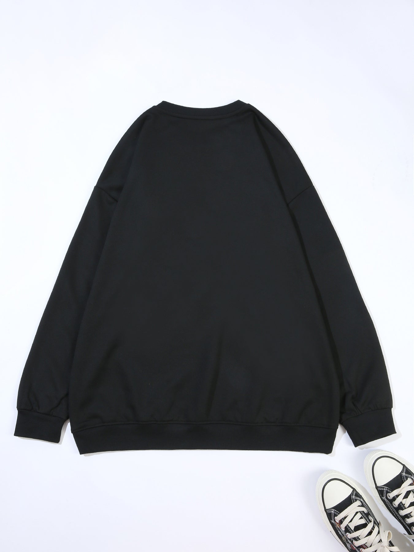 Cozy Paw Print Crew Neck Sweatshirt for Women Casual Long Sleeve Pullover for Fall and Winter