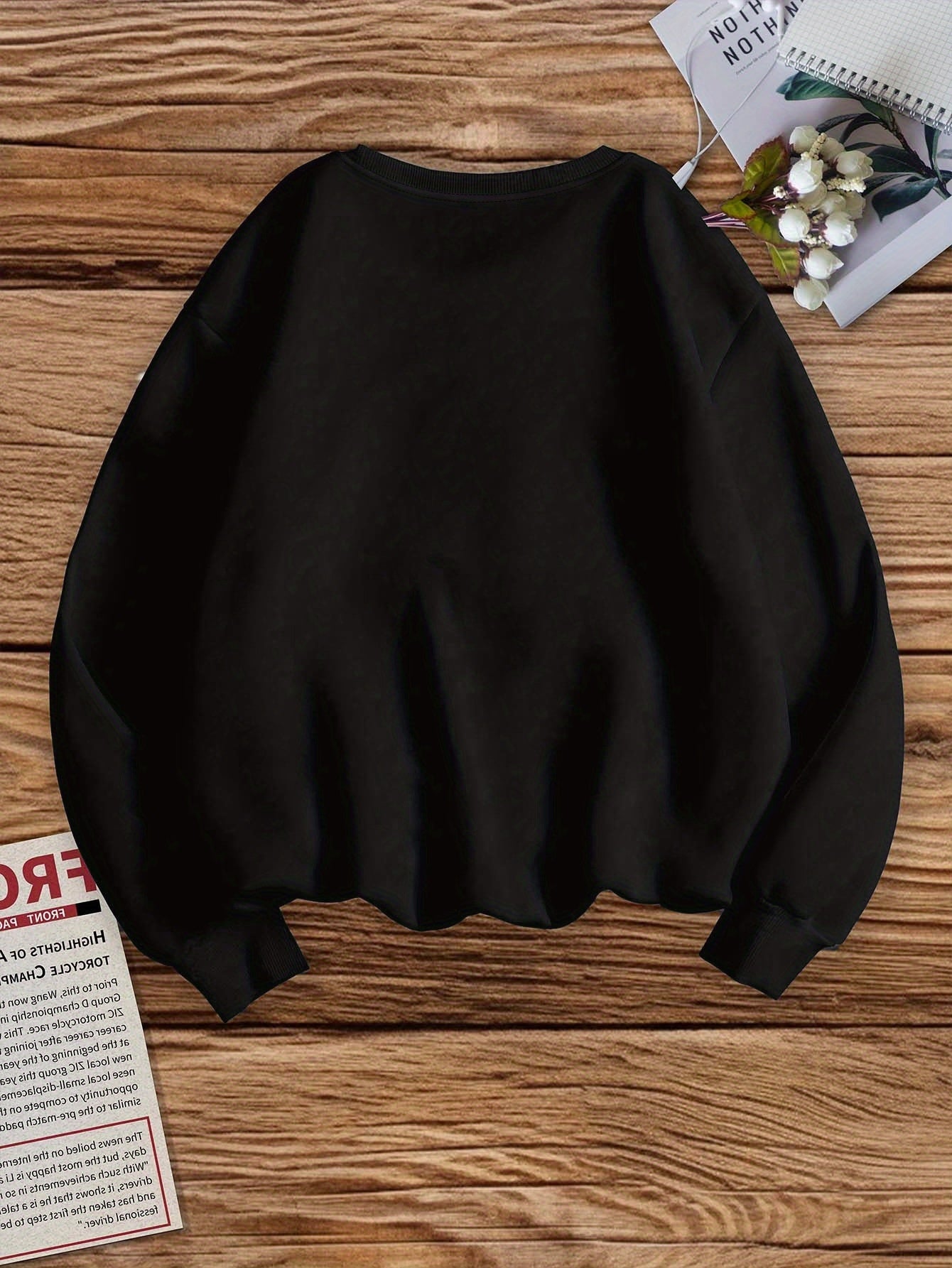 Teediy Women's Dog Mom Pink Sweatshirt with Paw Prints Casual Pullover for Autumn Winter
