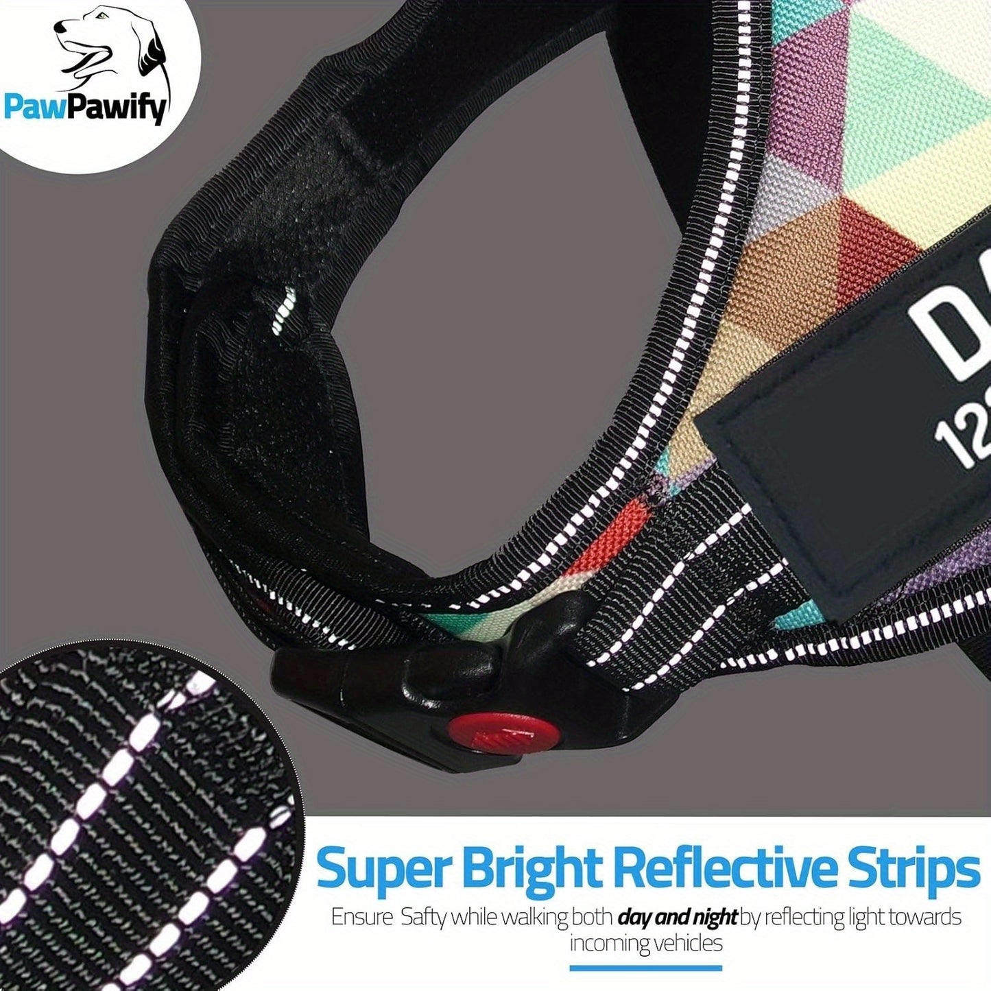 Customizable Polyester Dog Harness Name And Phone Number