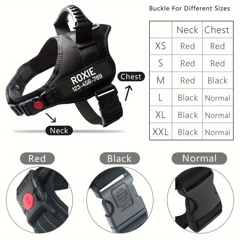 Customizable Polyester Dog Harness Name And Phone Number