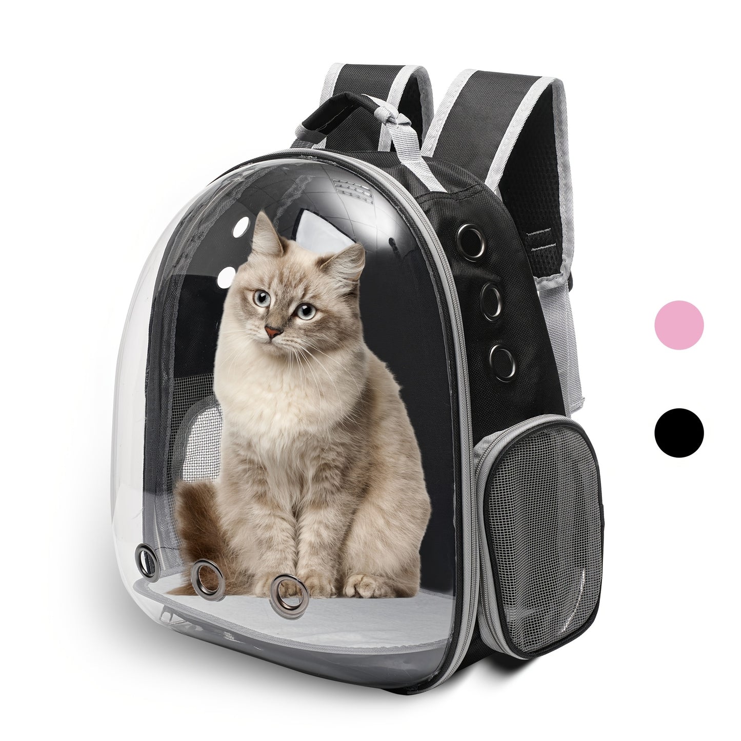 VIVICREATE Cat Backpack Carrier Ventilated Space Capsule Design for Outdoor Travel and Vet Visits