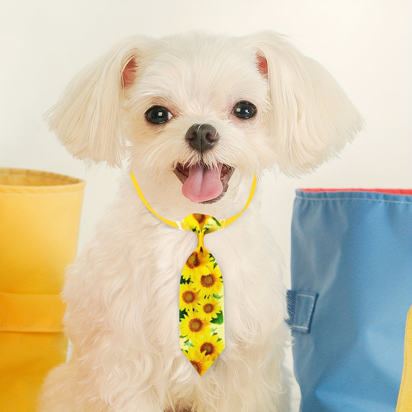 50 Pieces Adjustable Dog Bowties Multi Style Washable Pet Grooming Accessories in Mixed Colors