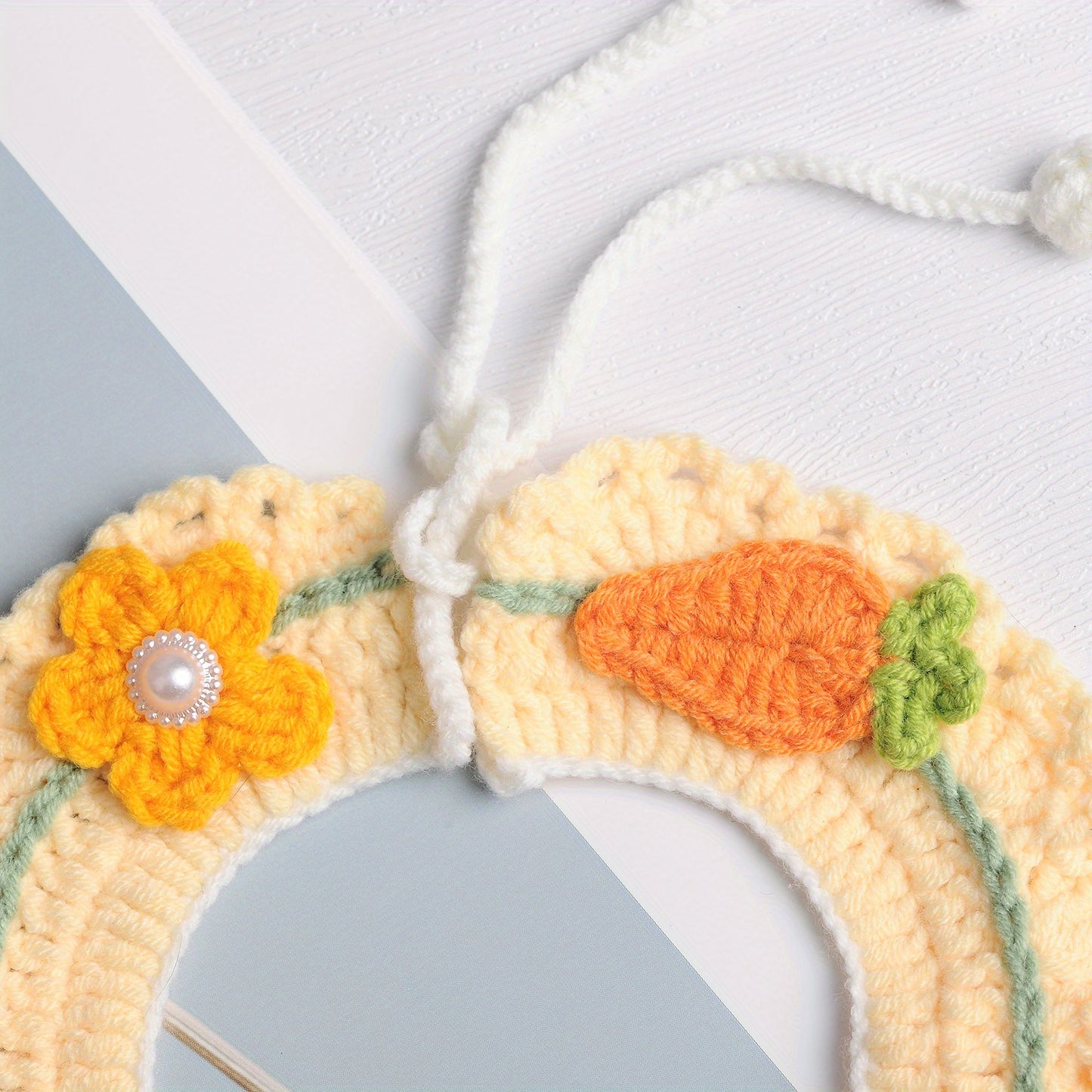 4pcs Handmade Knitted Pet Scarf Set Cute Doll Accessories for Cats and Dogs Christmas Gift