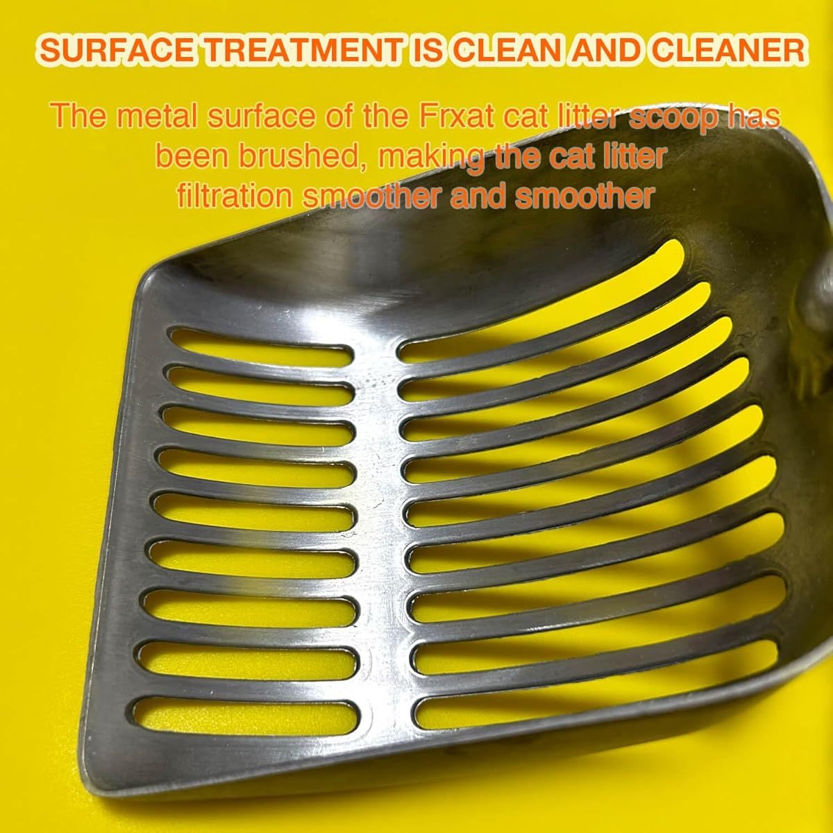 Durable Cat Litter Scoop with Long Handle Aluminum Alloy Sifter for Easy Poop Cleaning