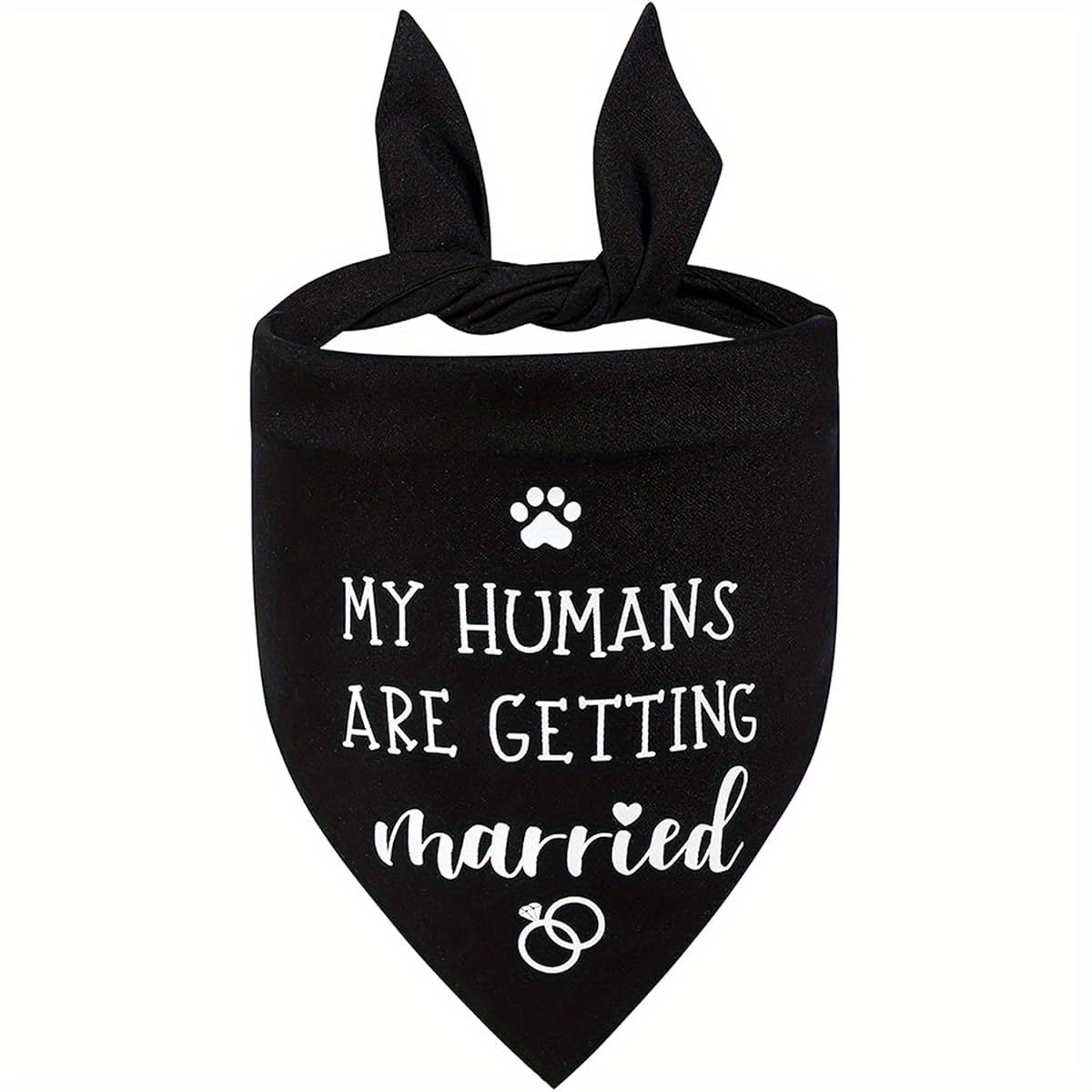 My Humans Are Getting Married Dog Bandana Wedding Pet Accessory with Adjustable Buckle Closure