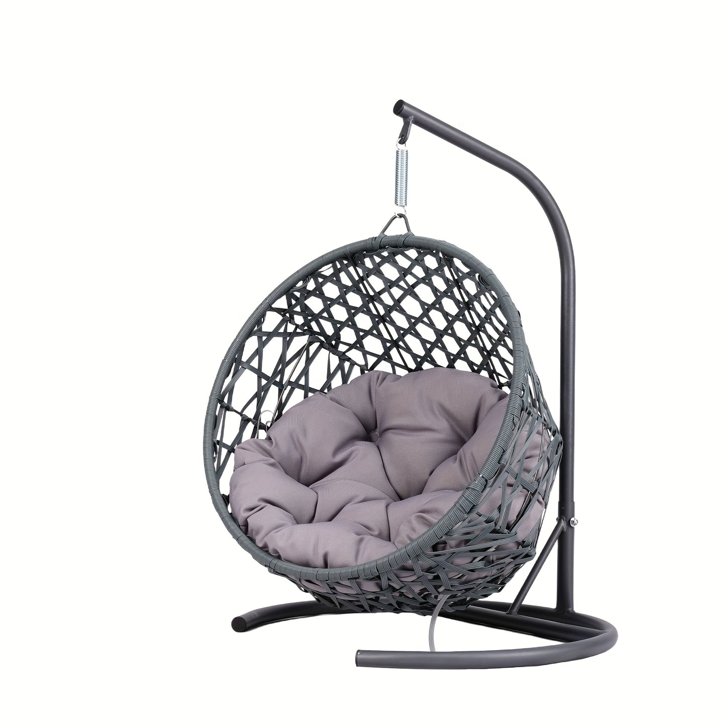 Indoor Hanging Cat Swing Bed With Stand And Plush Cushion