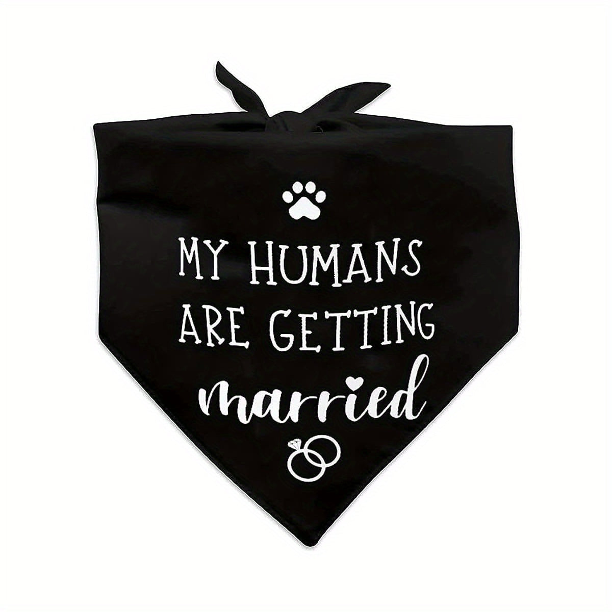 My Humans Are Getting Married Dog Bandana Wedding Pet Accessory with Adjustable Buckle Closure