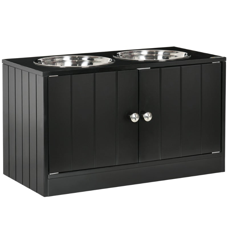 Magnetic Door Dog Food Storage Cabinet And Feeder Station