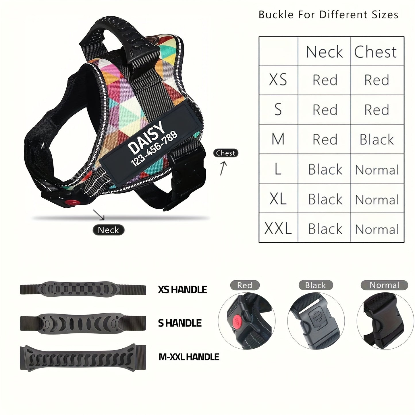Customizable Polyester Dog Harness Name And Phone Number