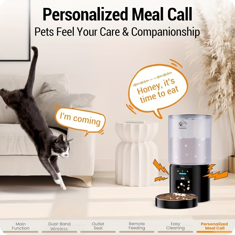 Automatic Cat Feeder 2K HD Camera WiFi Large 1.32 Gal