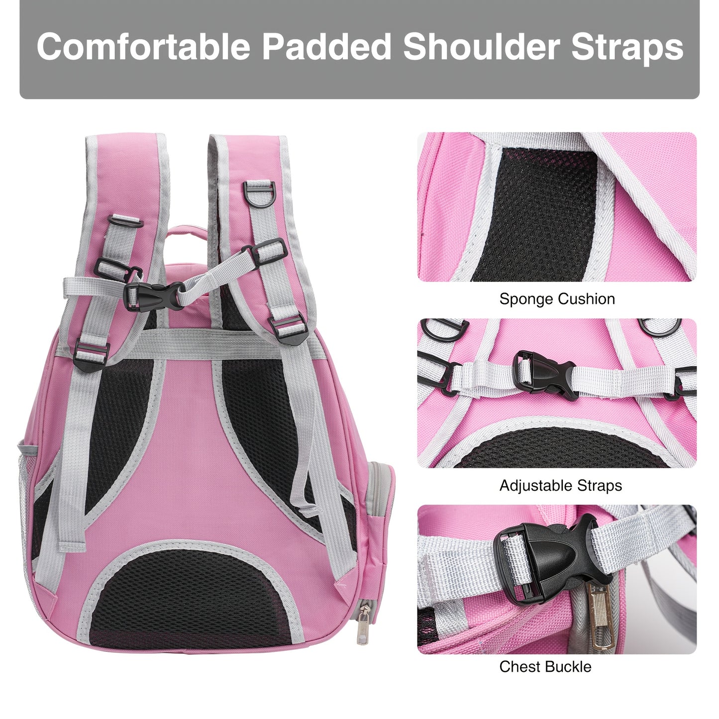VIVICREATE Cat Backpack Carrier Ventilated Space Capsule Design for Outdoor Travel and Vet Visits