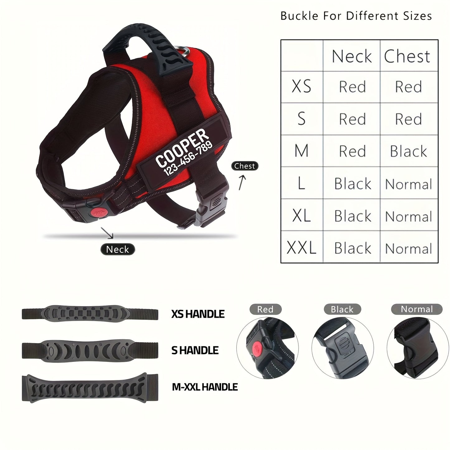 Customizable Polyester Dog Harness Name And Phone Number