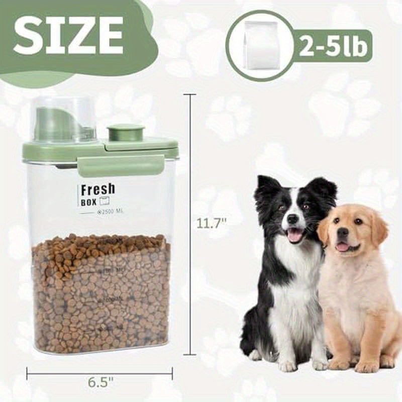 Airtight Pet Food Container With Spout And Measuring Cup