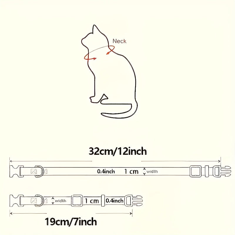 8 Piece Floral Lace Pet Collars with Bells Adjustable Buckles for Small Cats and Dogs