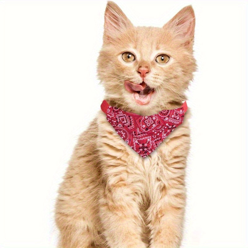 18 Pack Adjustable Dog and Cat Bandanas with Removable Bow Ties for Small Pets
