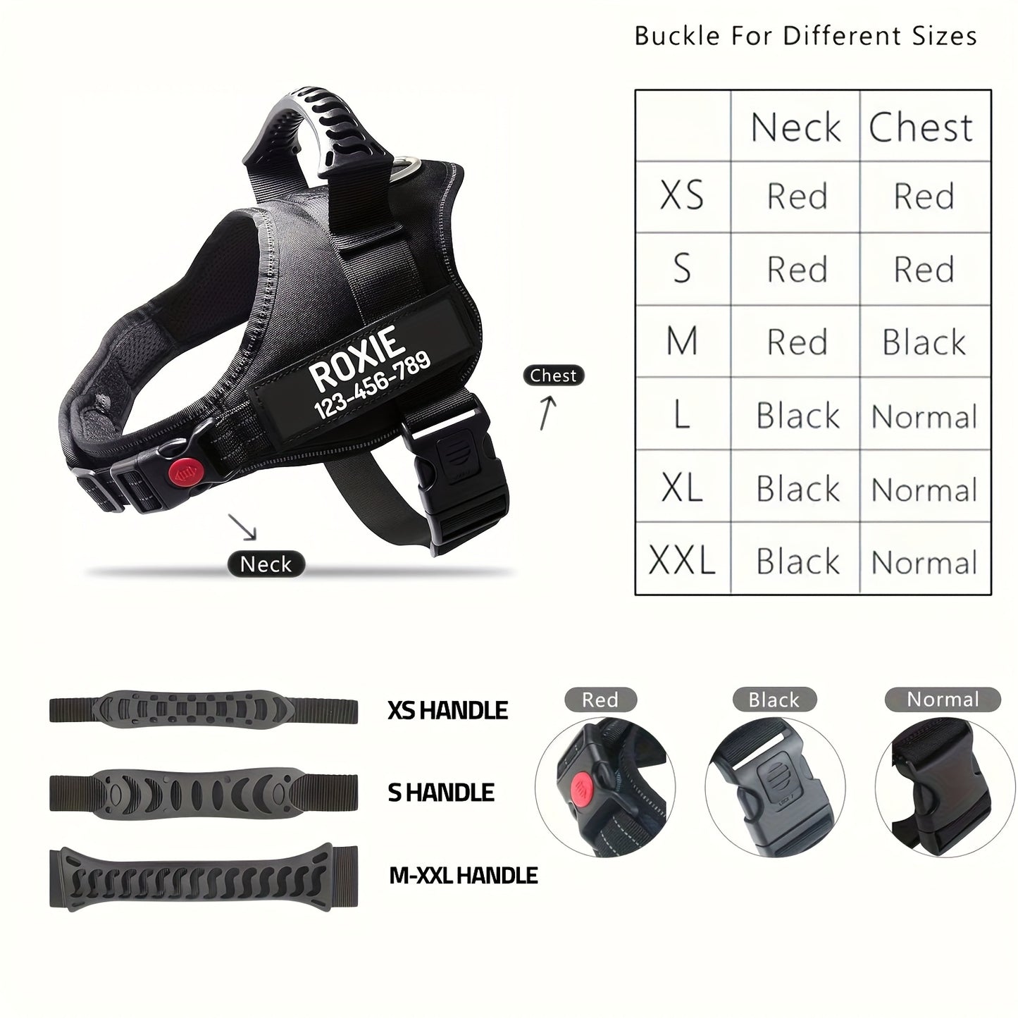 Customizable Polyester Dog Harness Name And Phone Number