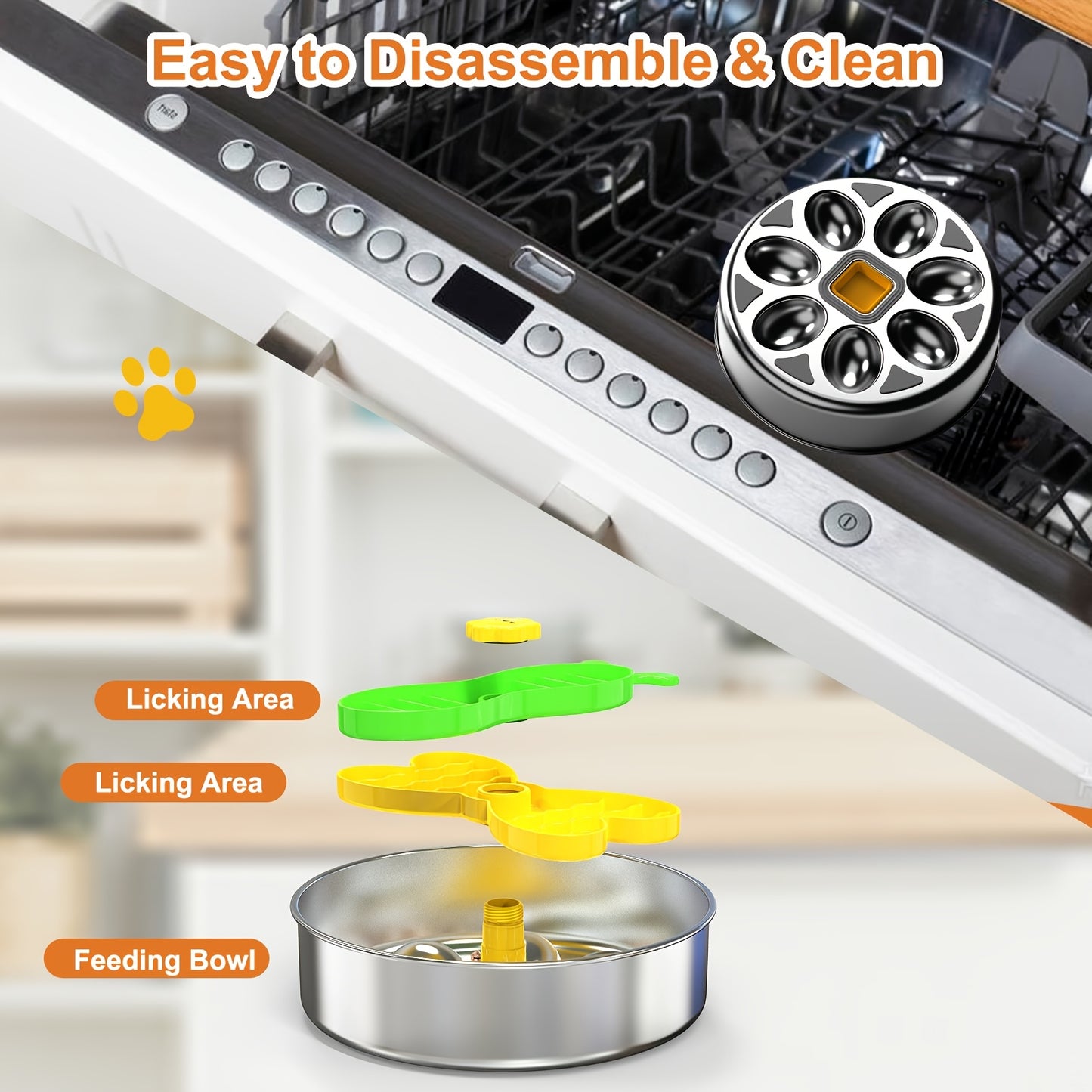 Stainless Steel Bee-Styled Slow Feeder Dog Bowl with Non-Slip Base for Healthy Digestion