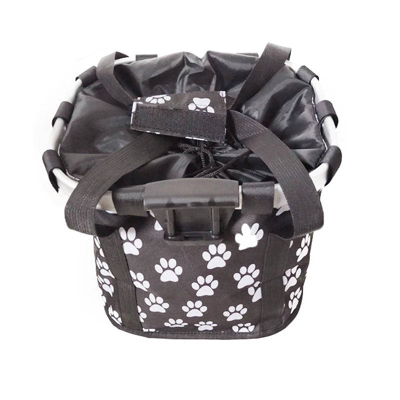 Foldable Cloth Bicycle Carrier Basket for Cats and Small Dogs - Stylish Bike Bag in Multiple Colors