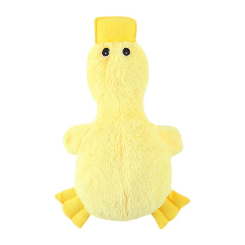 Interactive Dog Plush Sound Toy Yellow Duck Cute Chew Training Stuffed Animal for Pets