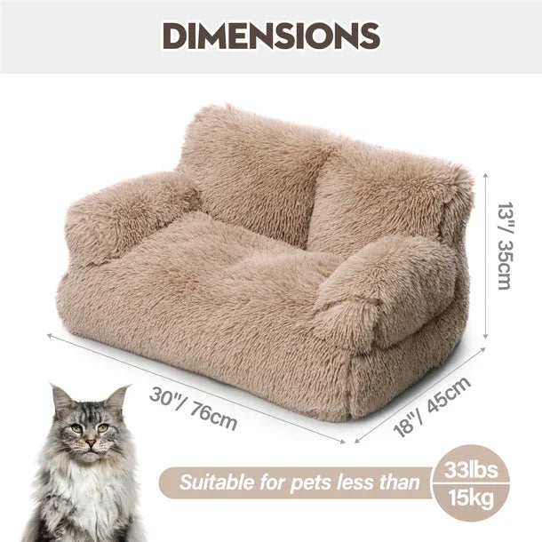 Mewoofun Small Dog Couch Bed with Removable Cover Cute Cat Sofa for Indoor Use
