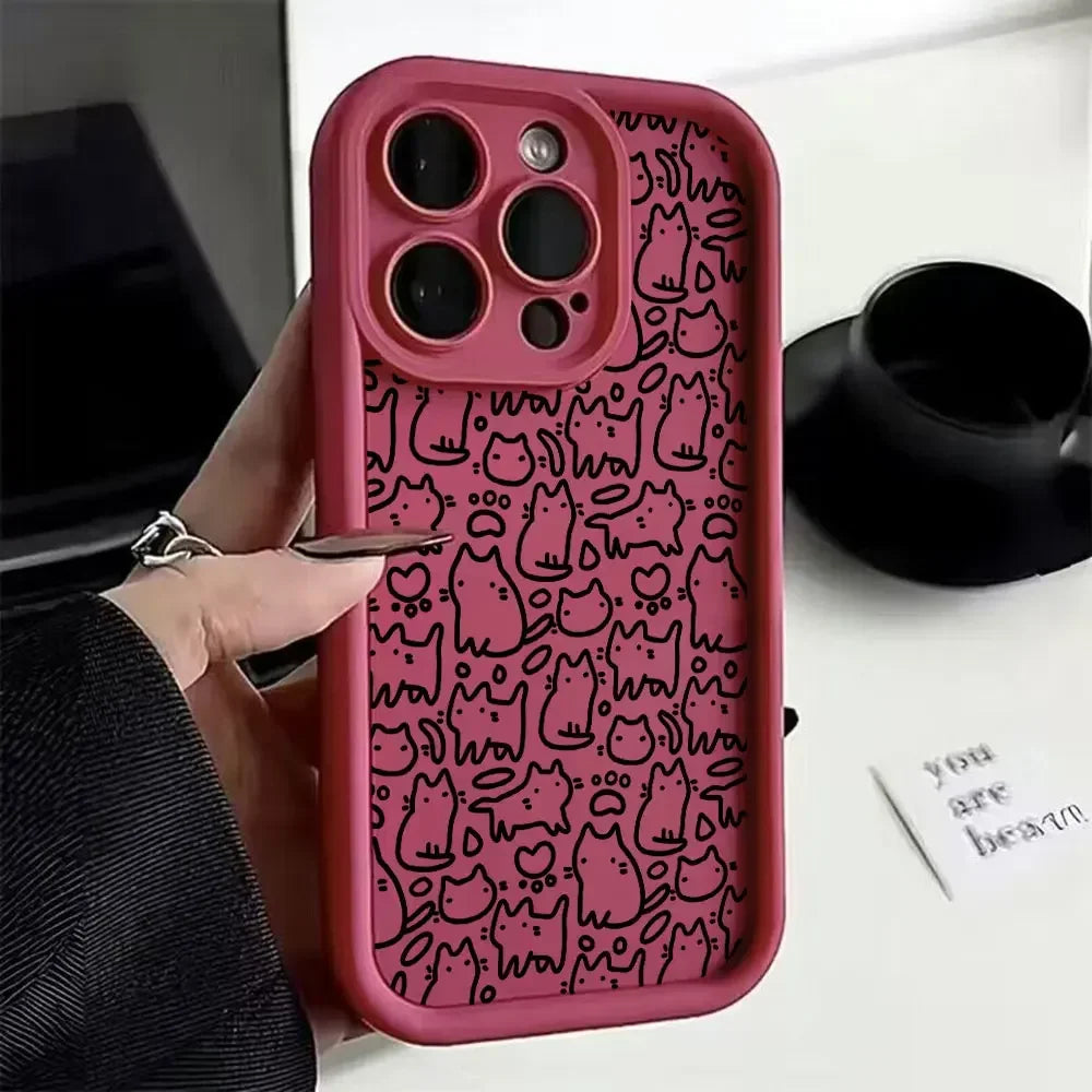 Cute Black Kitten Cat Phone Case for Google Pixel 9 8 7 8A 7A Pro XL Soft TPU Back Cover