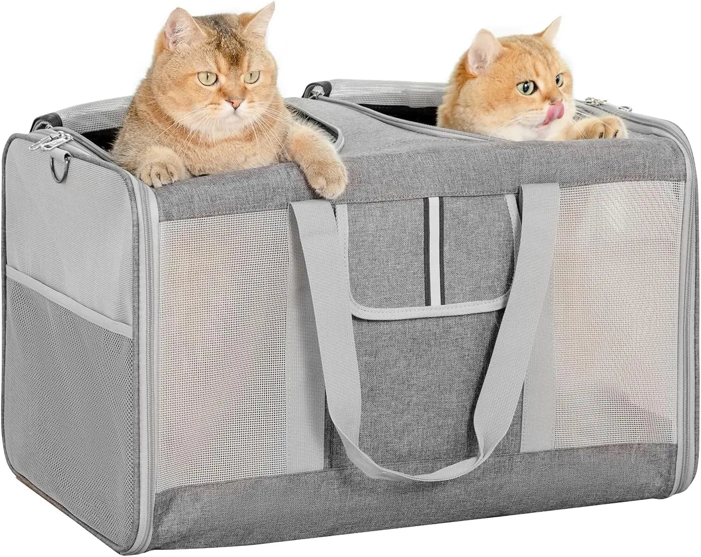 Large Cat Pet Carrier for Cat and Dog with Great Ventilation and Easy Mobility