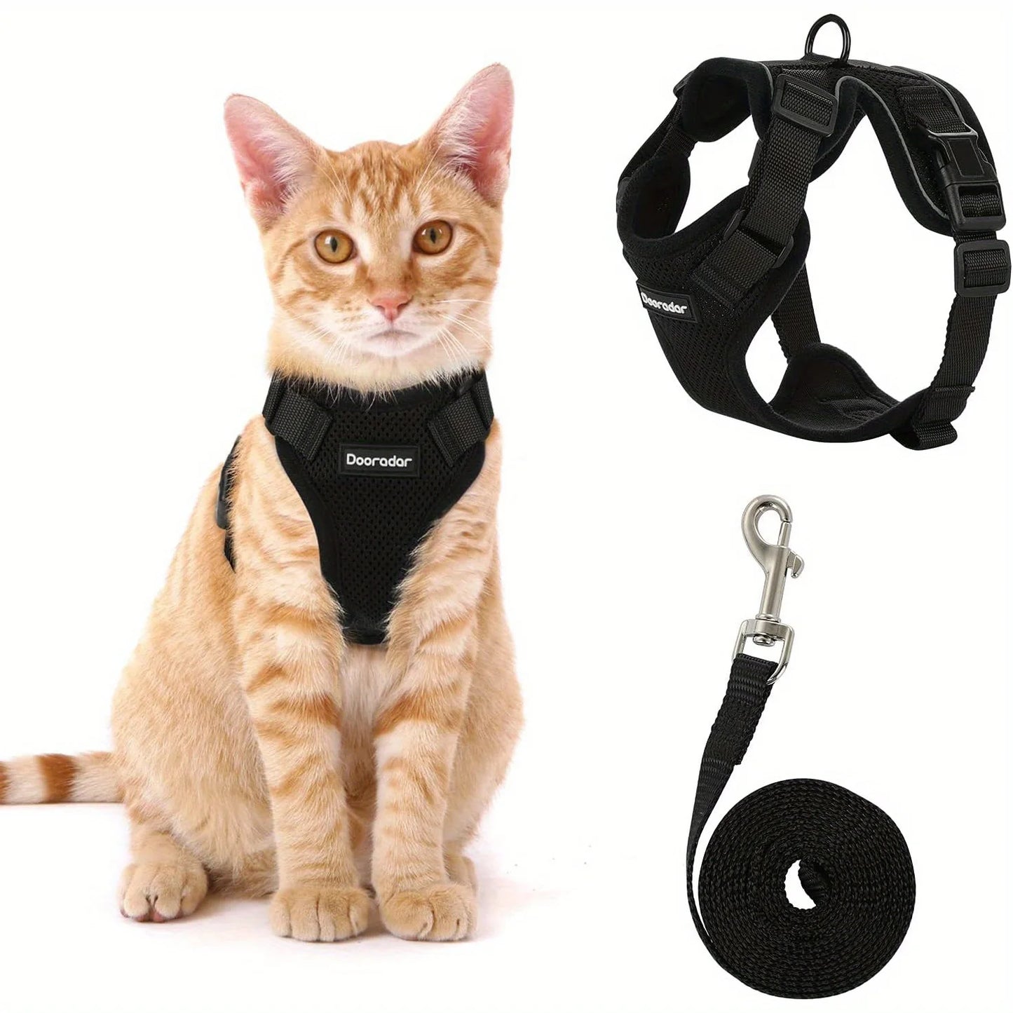 Cat Leash Non-Slip Adjustable Vest Pet Chest Carrier for Safe Outdoor Walks