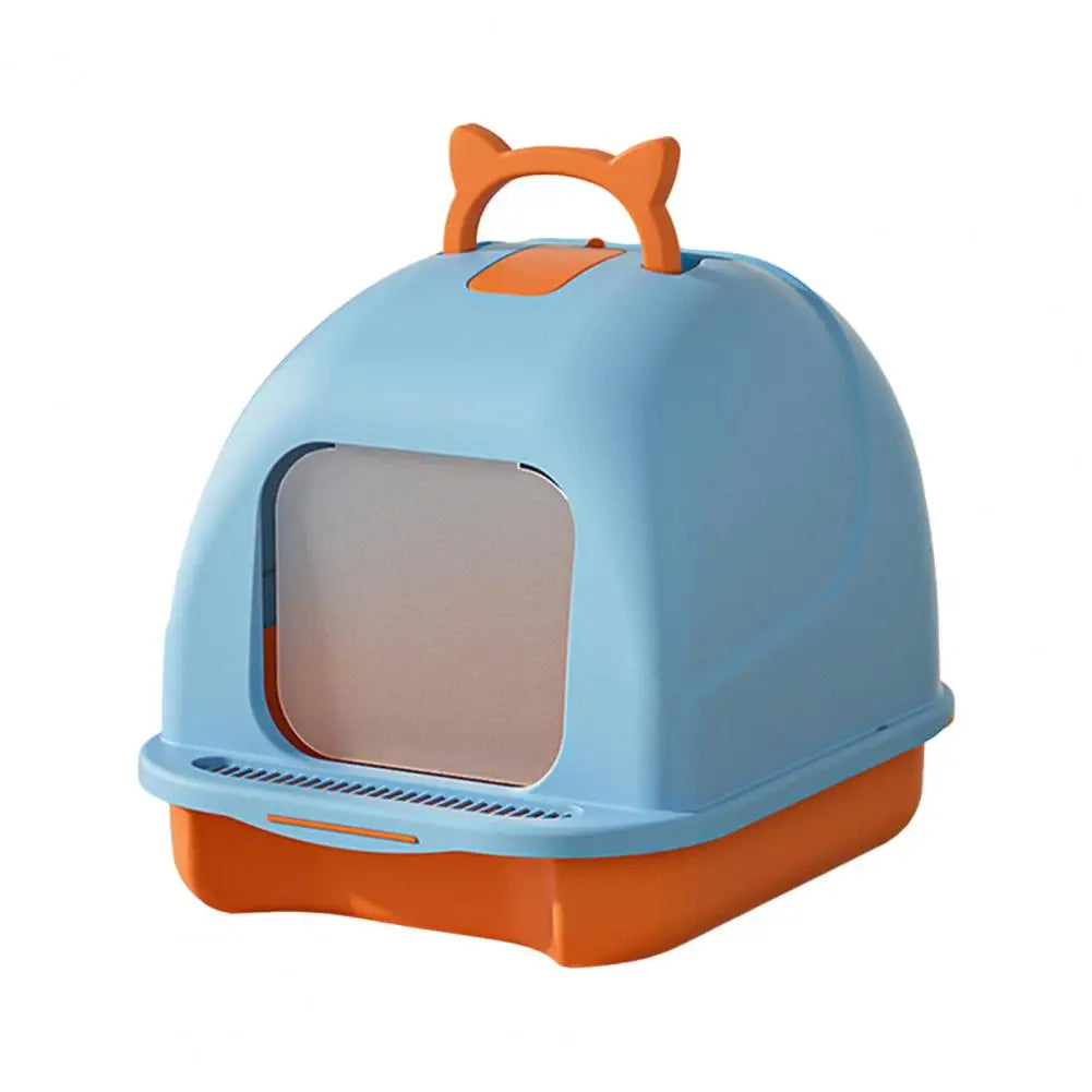 Large Enclosed Cat Litter Box with Lid Spacious Design and Litter Scoop for Easy Cleaning