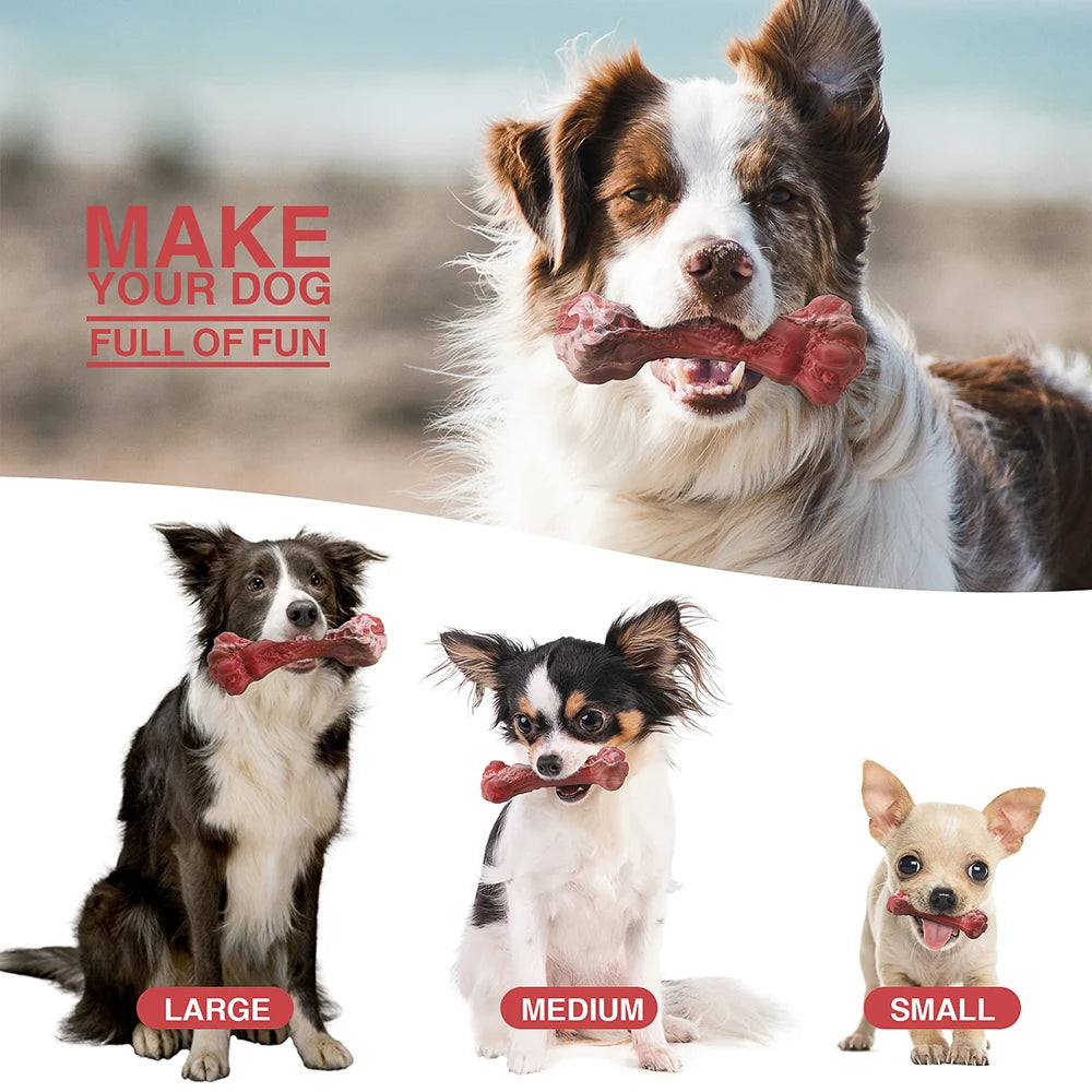 Masbrill Indestructible Dog Toys for Aggressive Chewers Bone-Shaped Nylon Chew Toys