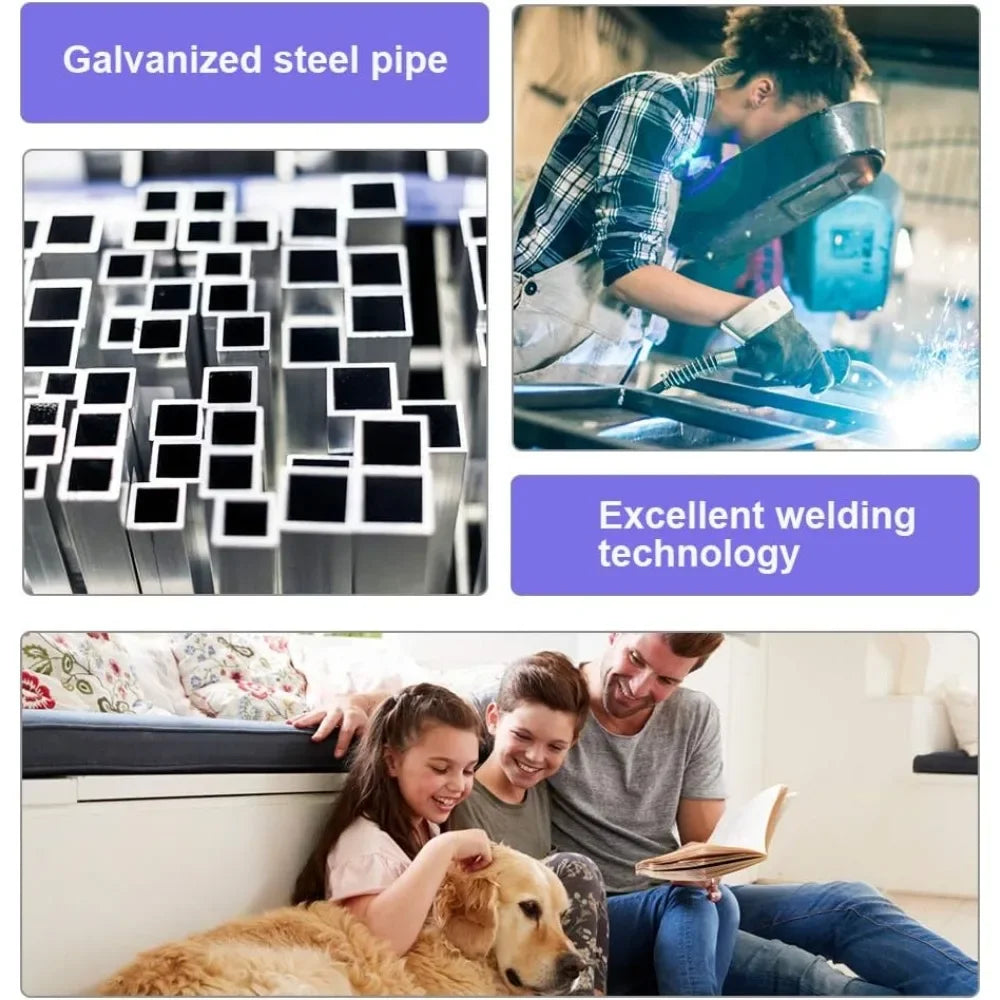Heavy Duty Outdoor Dog Kennel Playpen with UV-Resistant Waterproof Cover and Roof