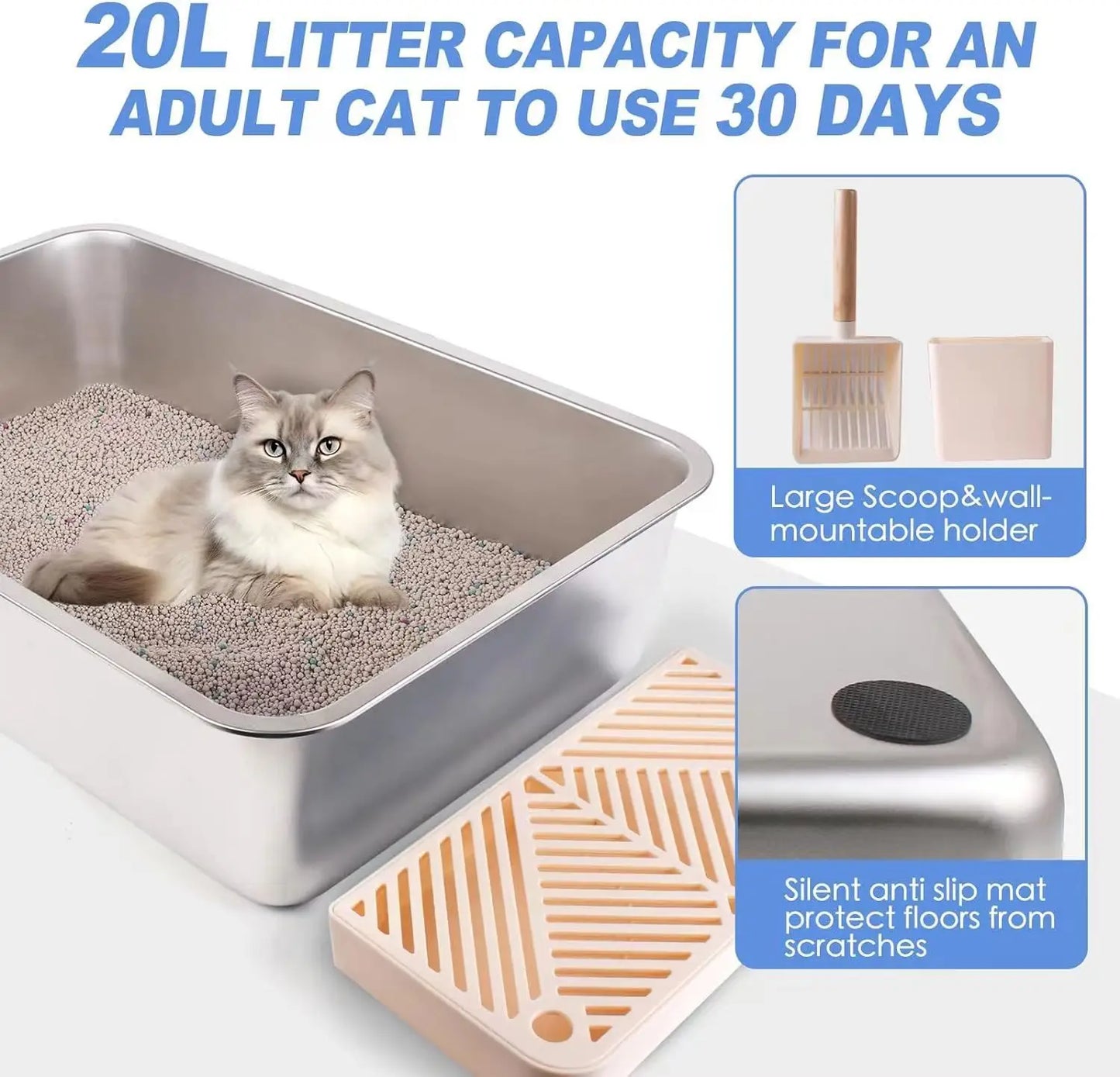 XL Large Enclosed Cat Litter Boxes with Leak-Proof Design