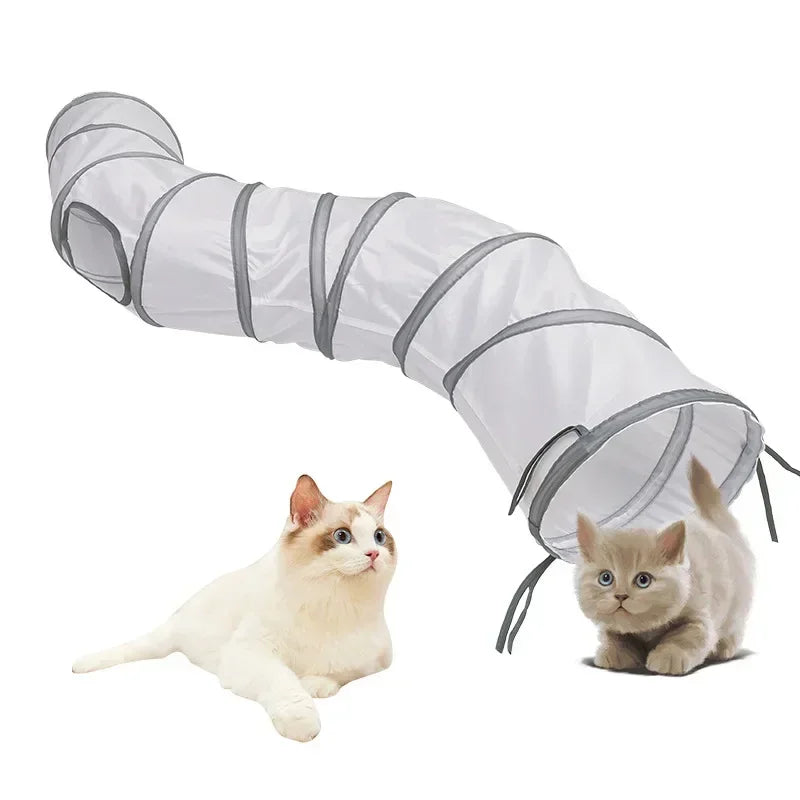 Foldable Cat Tunnel Interactive Play Toy for Kittens and Rabbits Fun Pet Training Accessory