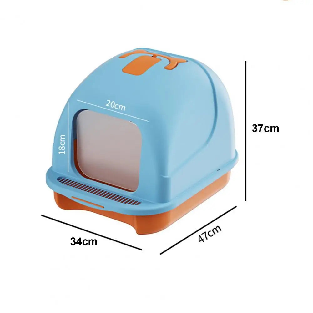 Large Enclosed Cat Litter Box with Lid Spacious Design and Litter Scoop for Easy Cleaning