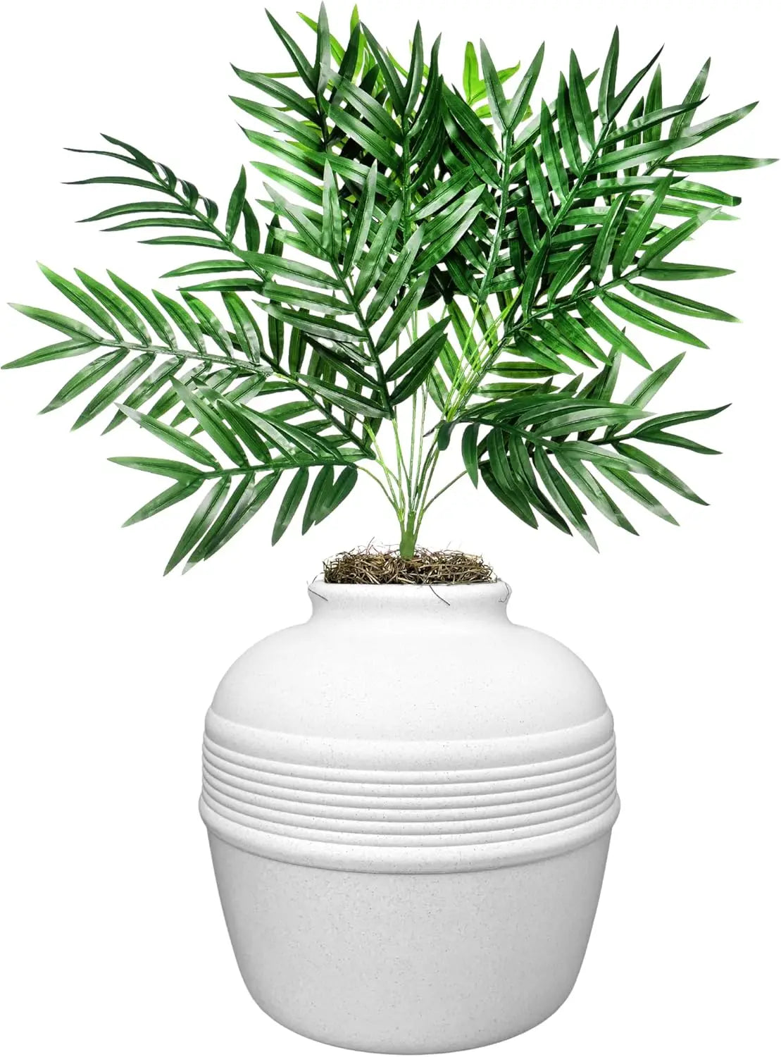 Round Enclosed Cat Planter Furniture with Hidden Litter Box and Carbon Odor Filter System