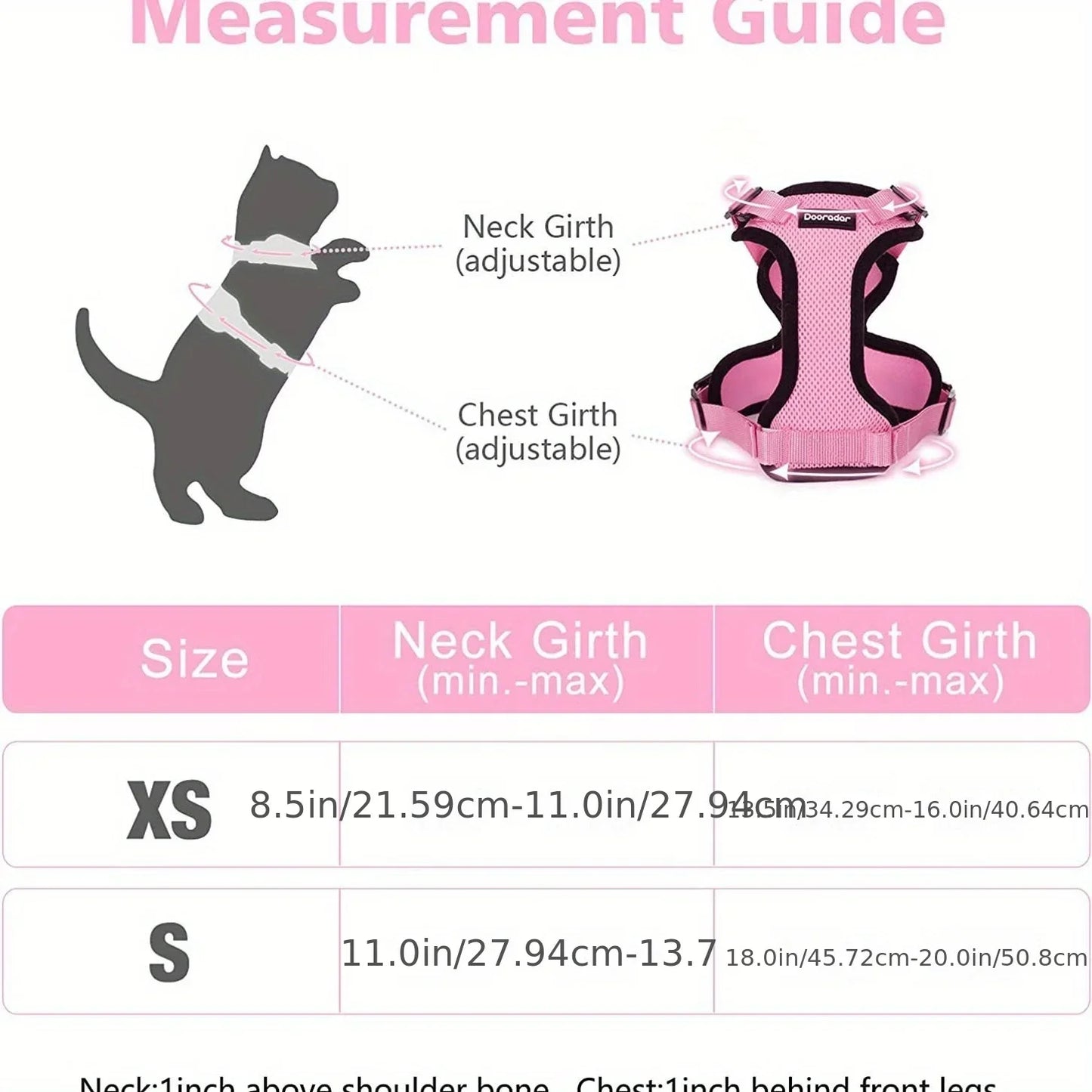 Cat Leash Non-Slip Adjustable Vest Pet Chest Carrier for Safe Outdoor Walks