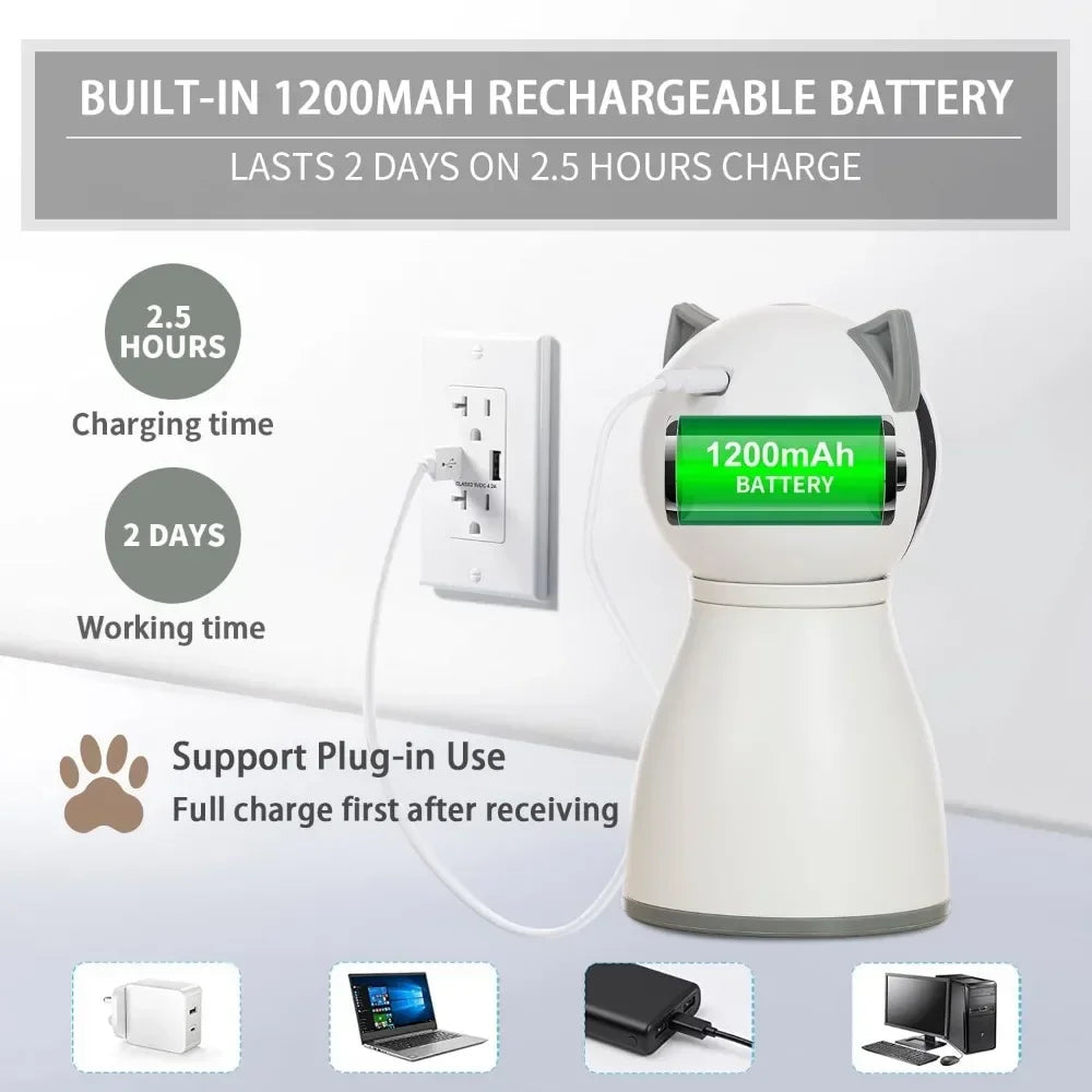 Laser Cat Toys for Indoor Cats The 4th Generation Real Random Trajectory Motion Activated Rechargeable Automatic Cat Laser Toy