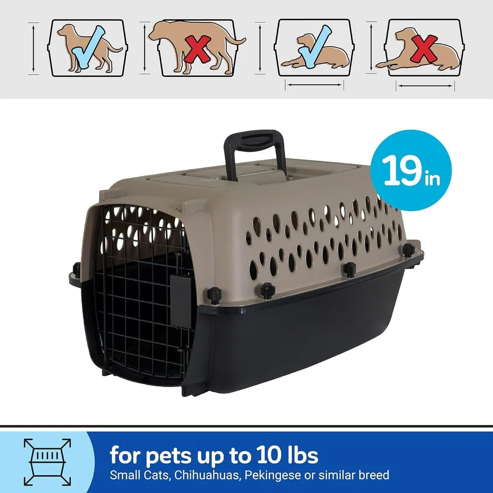 Portable X Small Plastic Dog Crate Kennel Carrier for Pets Up to 10 Pounds Durable and Safe