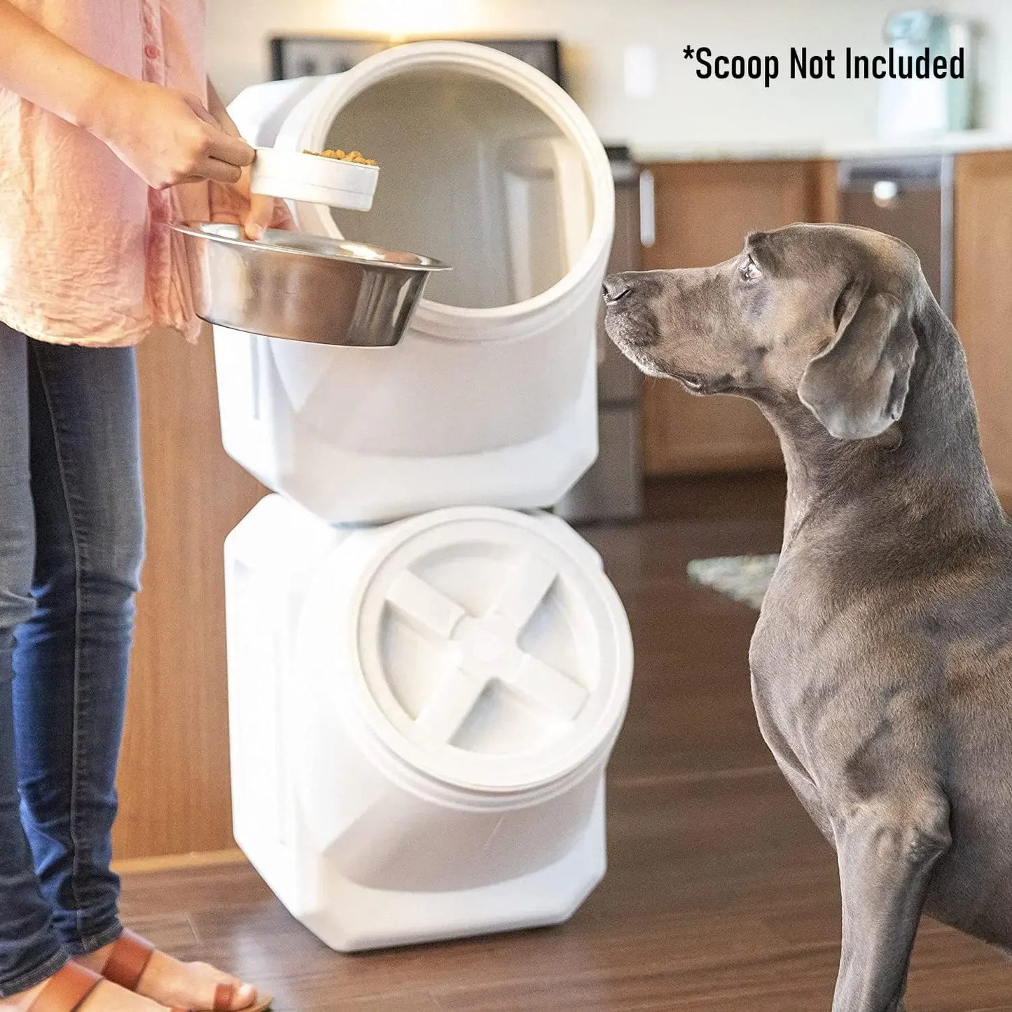 Stackable Dog Food Storage Container for Up to 60 Pounds Dry Pet Food Freshness