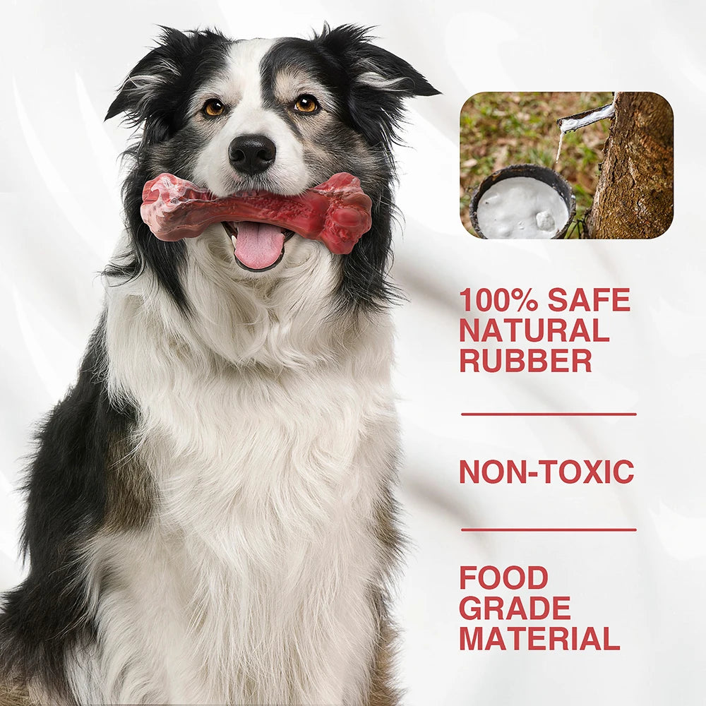 Masbrill Indestructible Dog Toys for Aggressive Chewers Bone-Shaped Nylon Chew Toys