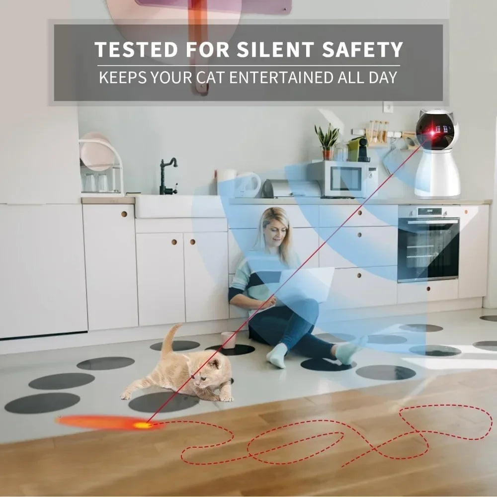 Laser Cat Toys for Indoor Cats The 4th Generation Real Random Trajectory Motion Activated Rechargeable Automatic Cat Laser Toy