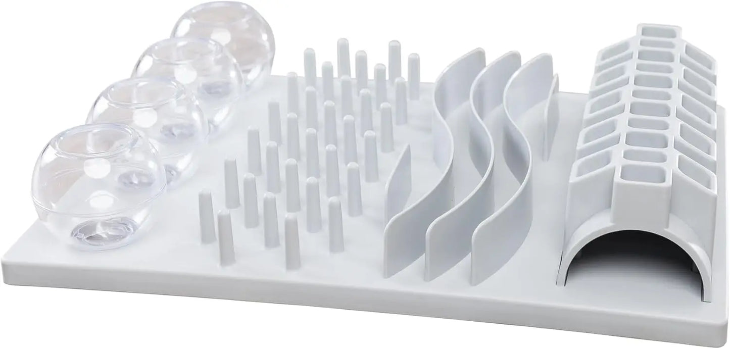 Interactive Cat Strategy Game Puzzle Toy with Therapeutic Dispensers for Mental Stimulation