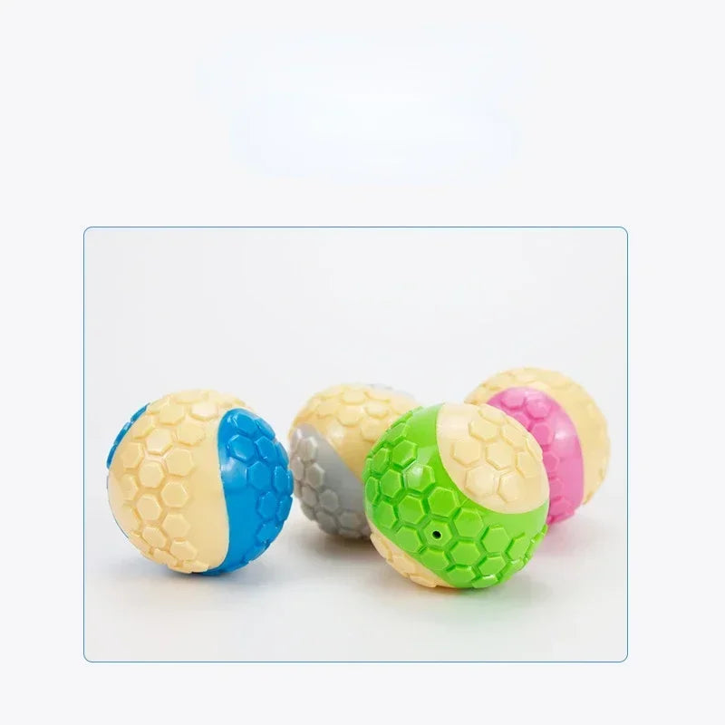 New TRP Plaid Dog Ball Toy Bite-Resistant Interactive Molar Chew Toy for Dogs