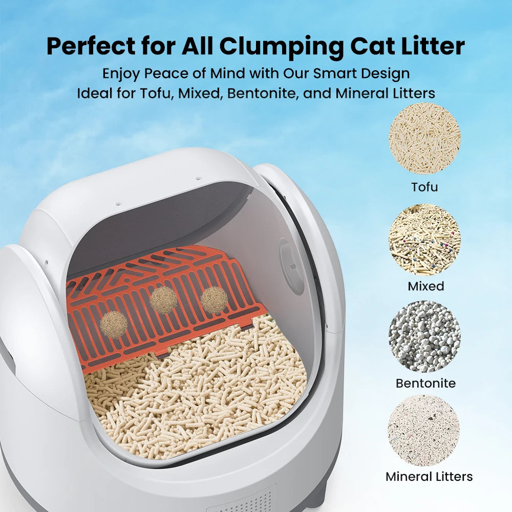 Smart Cat Litter Box Self Cleaning With Tuya App Control 8L