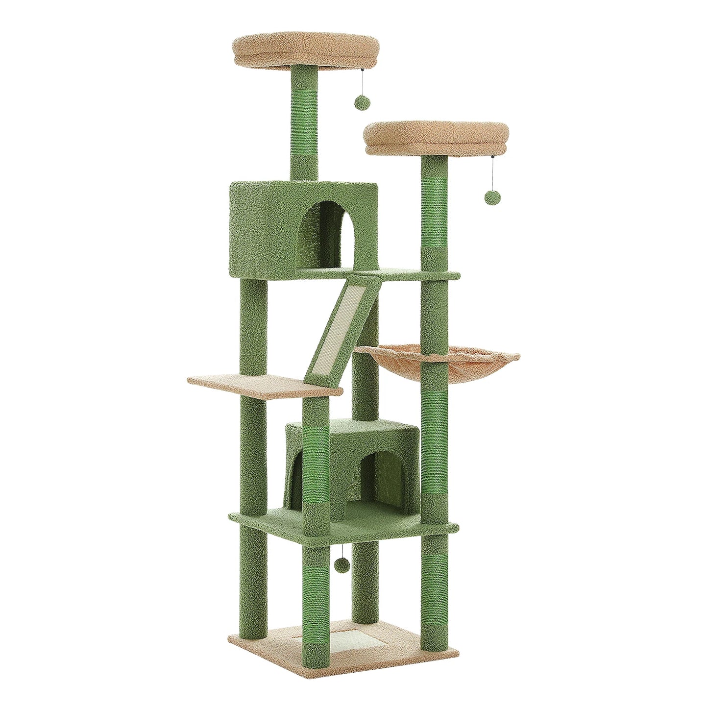 Large Cat Tree Tall Cat Tower for Indoor Cats Multi-Level Plush Condo with Scratching Posts and Perches