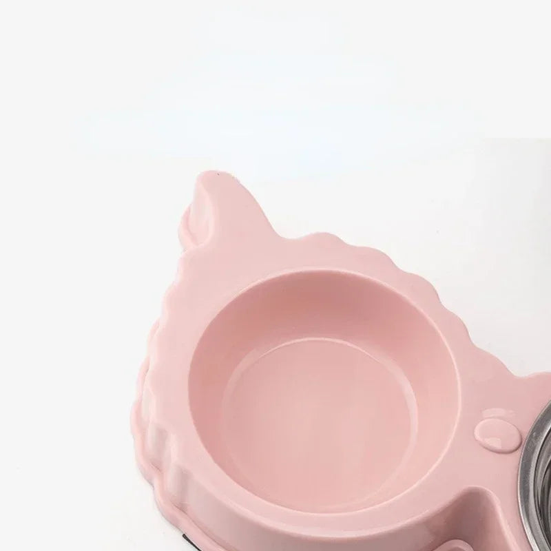 Pet Cute Plastic Food Water Bowls for Cats Dog Dishes with Anti Slip Design